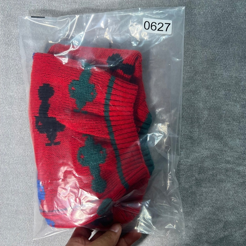 VTG Park Bench Kids Vintage Red Airplane Knit Sweater Toddler Size 2T Made USA - Picture 6 of 6